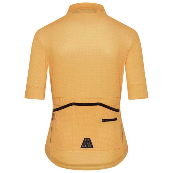 CafÉ Du Cycliste Fleurette Lyhythihainen Pyöräilypaita Keltainen,Oranssi XL Nainen
