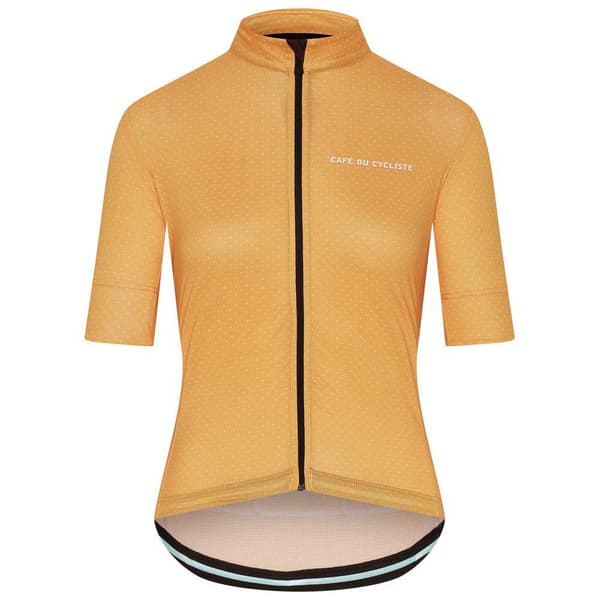 CafÉ Du Cycliste Fleurette Lyhythihainen Pyöräilypaita Keltainen,Oranssi XL Nainen
