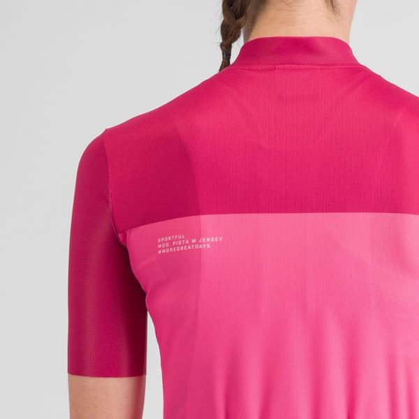 Sportful Pista Korta ärmar Cykeltröja Rosa M Kvinna