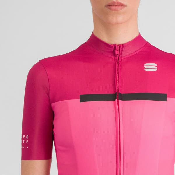 Sportful Pista Korta ärmar Cykeltröja Rosa M Kvinna