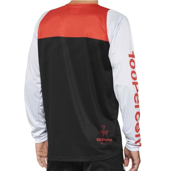 100percent R-core Långärmad Endurotröja Röd,Svart 6-8 Years Pojke