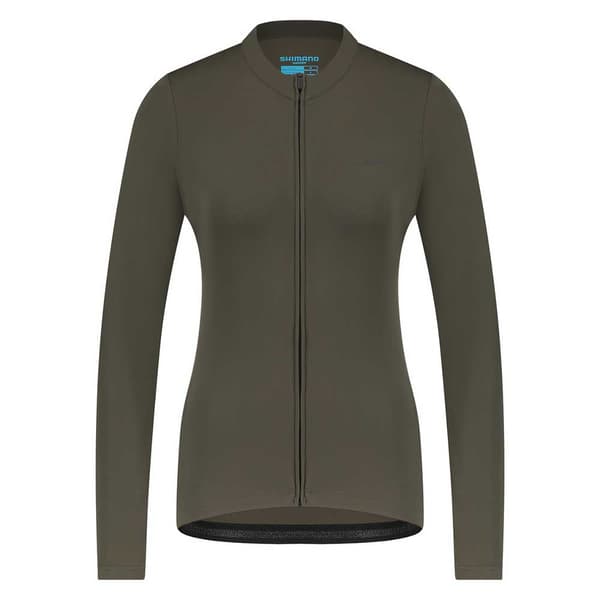 Shimano Kaede Thermal Langærmet Trøje Grøn L Kvinde