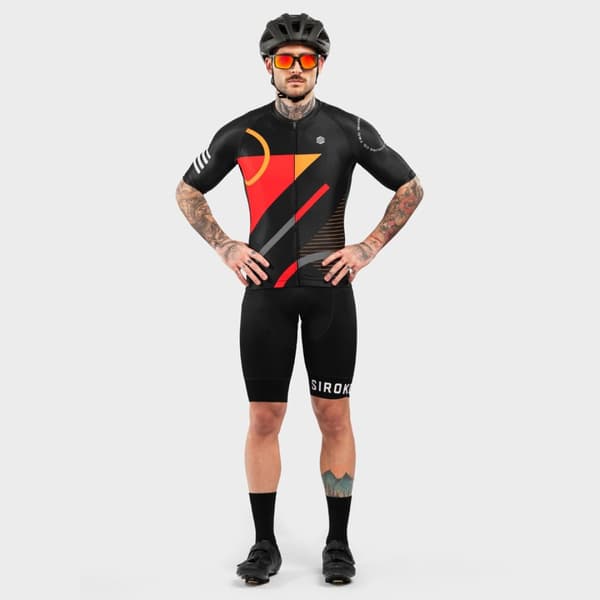 Siroko M2 Colorado Korta ärmar Cykeltröja Svart XS Man