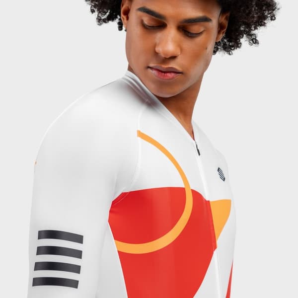 Siroko M2 Finish Line Pitkähihainen Trikoo Valkoinen 2XL Mies