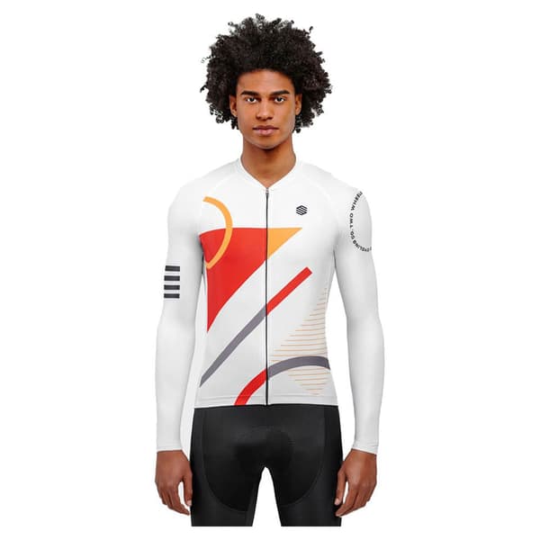 Siroko M2 Finish Line Pitkähihainen Trikoo Valkoinen 2XL Mies