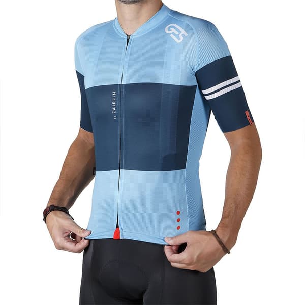 Ges Korta ärmar Cykeltröja Blå XS Man
