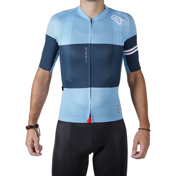 Ges Korta ärmar Cykeltröja Blå XS Man