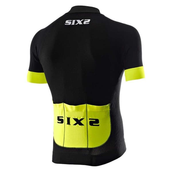 Sixs Bike3 Stripes Korta ärmar Cykeltröja Svart L Man