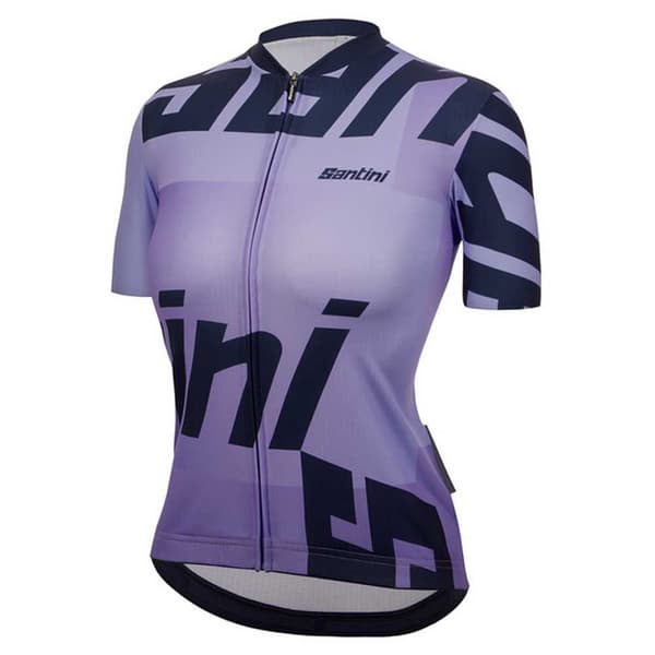 Santini Karma Logo Korta ärmar Cykeltröja Lila XS Kvinna