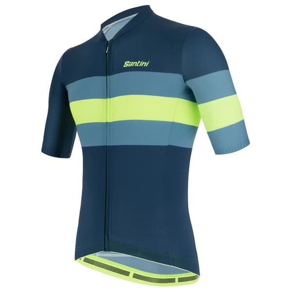 Santini Ecosleek Bengal Korta ärmar Cykeltröja Blå S Man