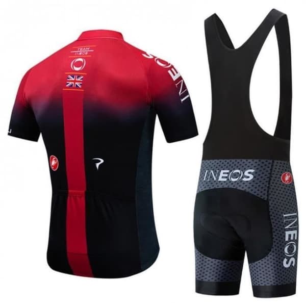 Cykeloutfit kortärmad tröja haklappshorts + keps + armvärmare + armvärmare byxor + skoöverdrag, cykelkläderset