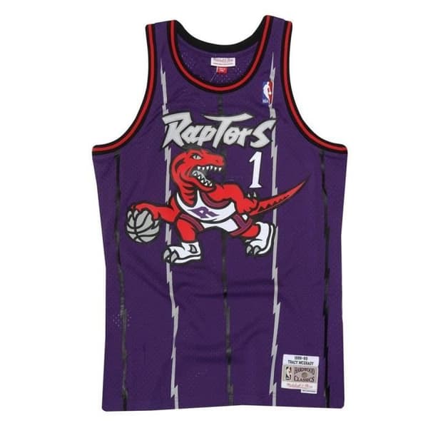 T-shirt MITCHELL &amp; NESS Nba Toronto Raptors Tracy Mcgrady Swingman Jersey Lila - Man/Adult