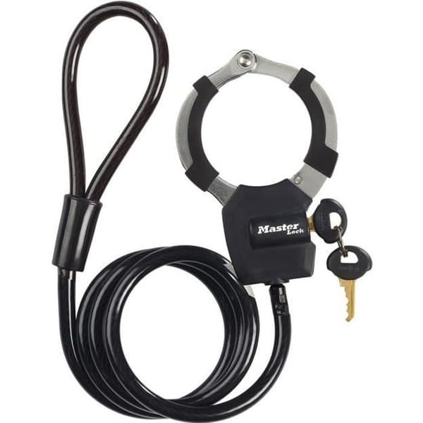 Master Lock 8275EURDPRO Nyckellåskabel med handbojor - 1m - Perfekt för skotrar - Färger