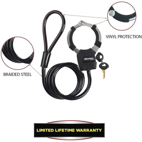 MASTER LOCK Nyckellåskabel med handfängsel - 1 m