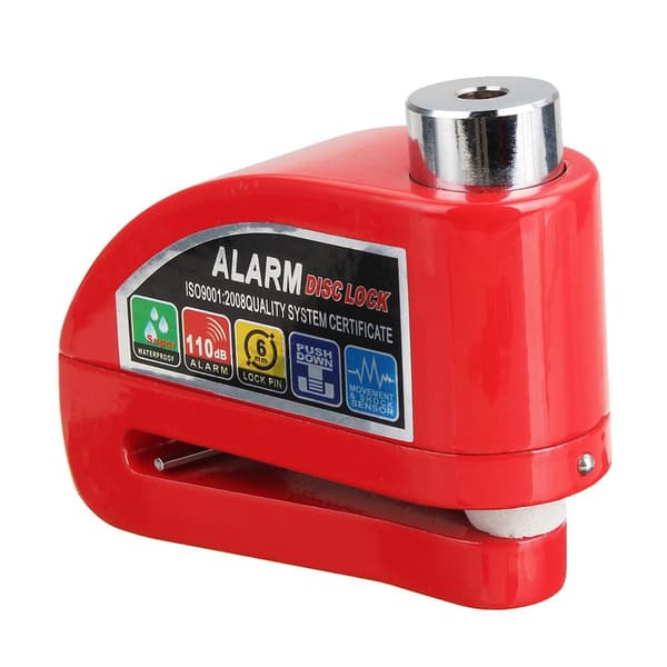 Motorcyle lock with alarm -Red