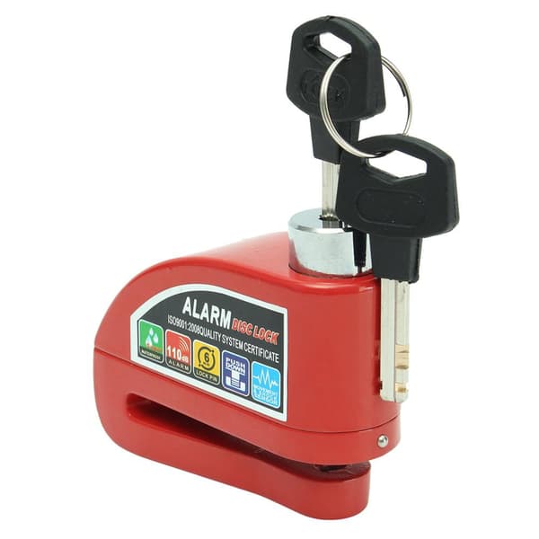 Motorcyle lock with alarm -Red