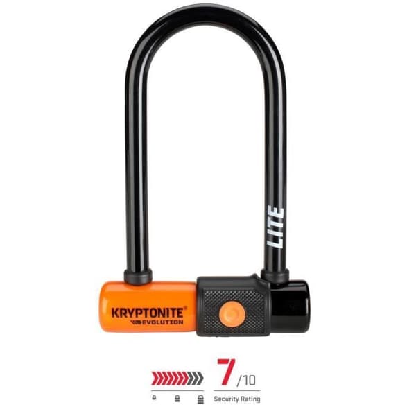 Kryptonite Evolution LITE Mini-6 U-format lås - Gul/Svart - Skyddsnivå 7