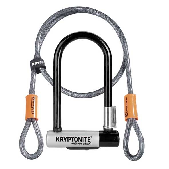 Kryptonite U-lock Med Flex Hængelås Kabel Kryptolok Series 2 Mini 7 Sort,Grå 8.2 x 17.8 cm