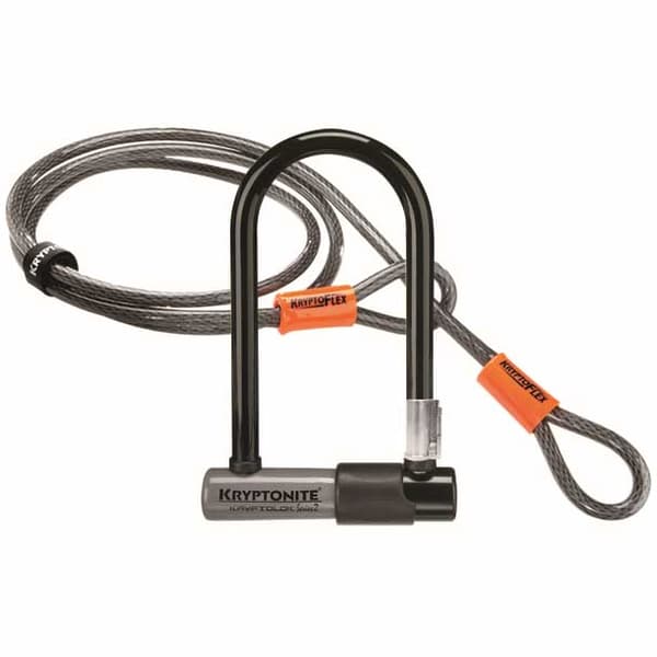 Kryptonite U-lock Med Flex Hänglås Kabel Kryptolok Std Serie 2 Svart 10.2 x 22.9 cm