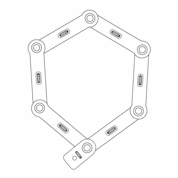 Abus Foldelås Ugrip Bordo 5700 Sort 80 cm