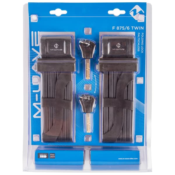 M-wave Taitettava Lukko F 875-6 Twin Musta 875 mm