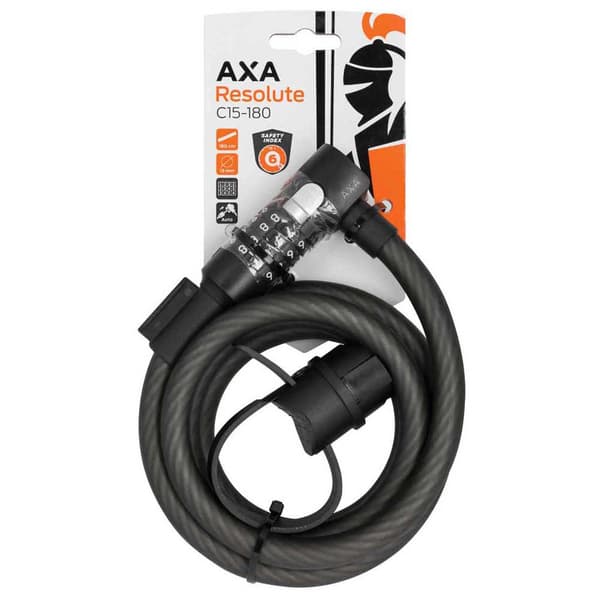 Axa Kaapelilukko Resolute C15 Musta 15 x 1800 mm