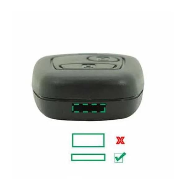 Nyckelskal lämplig för Peugeot 106, Peugeot 206, Citroën C1, Citroën C2, Citroën C3, Citroën C4 eller Citroën C5 KEYSCAR PC2TL
