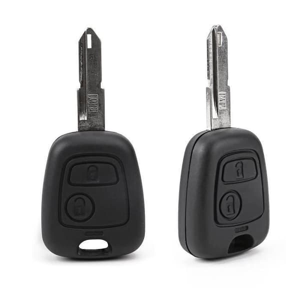 Skal 2 KEY-knappar för fjärrkontroll PEUGEOT 106 206 306 307 406 407 607 - Citroen Saxo Xsara Picasso Berlingo My00570