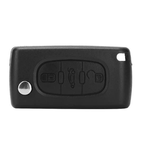 minifinker Remote Key Case 3-knapps fjärrnyckelskal, kompatibel med Peugeot 107 207 307 407 408 Auto Airbag
