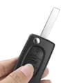 Miniatyrbild 2 av 4: minifinker Remote Key Case 3-knapps fjärrnyckelskal, kompatibel med Peugeot 107 207 307 407 408 Auto Airbag