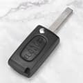 Miniatyrbild 2 av 4: Vvikizy Remote Key Case 3-knapps fjärrnyckelskal, kompatibel med Peugeot 107 207 307 407 408 Auto Airbag