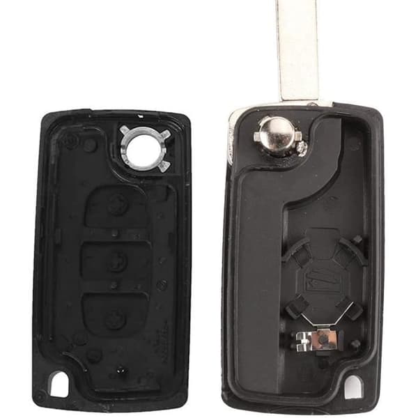 3-knappars Trunk Key Shell kompatibel CE0536 Folding Flip Key för Peugeot 207 307 308 407 408 3008 5008 Citroen C2 C3 C4 C5 C6 C