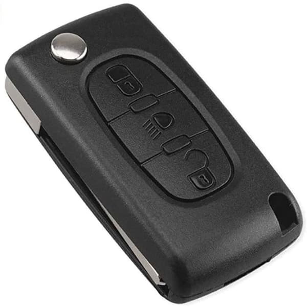 3-knappars Trunk Key Shell kompatibel CE0536 Folding Flip Key för Peugeot 207 307 308 407 408 3008 5008 Citroen C2 C3 C4 C5 C6 C