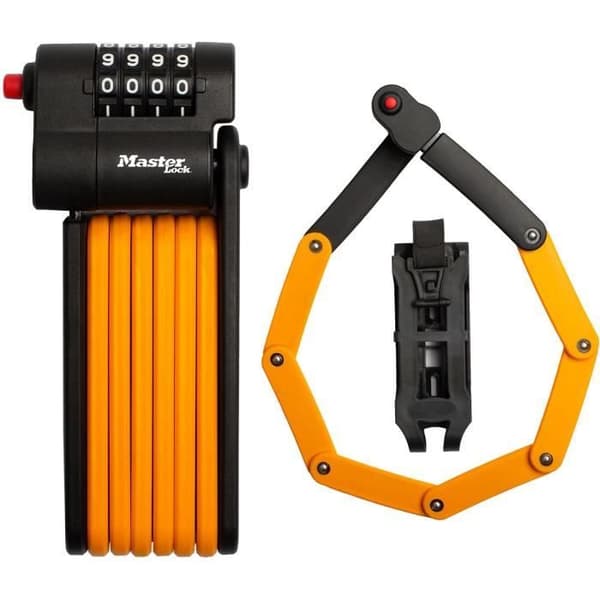Kodat cykellås - MASTER LOCK - 8336EURDPRO - Härdat stål, programmerbar kombination, stöd ingår