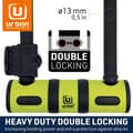 Miniatyrbillede 3 af 8: Urban Security Bracket Bk03+cable 120 U-lås Gul 120 cm