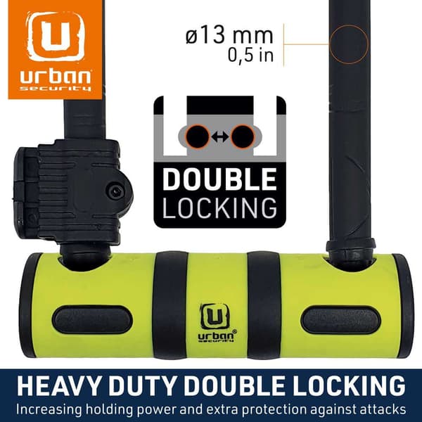 Urban Security Bracket Bk03+cable 120 U-lås Gul 120 cm