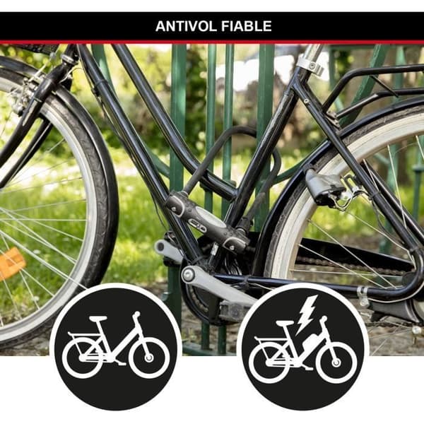 U Bike Lock - MASTER LOCK - 8195EURDPROCOLWR - Härdat stål, nyckel, röd