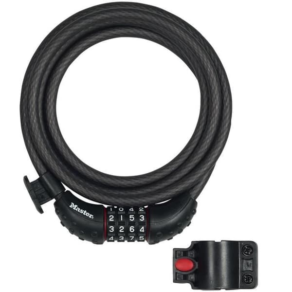 Cykellås - MASTER LOCK - 8120EURDPRO - Vriden stålkabel - 1,8 m längd
