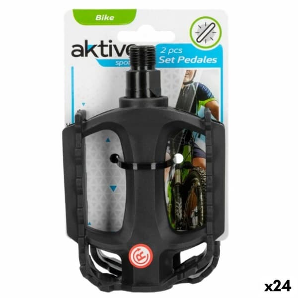 Pedaler Aktive 11 x 3 x 8 cm Sykkel 2 Deler Svart 24 enheter