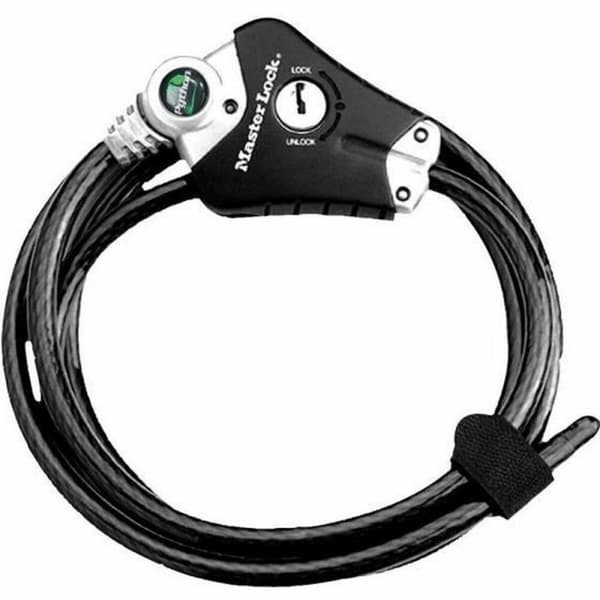 Kaapeli riippulukolla Master Lock 8428EURDPRO Musta
