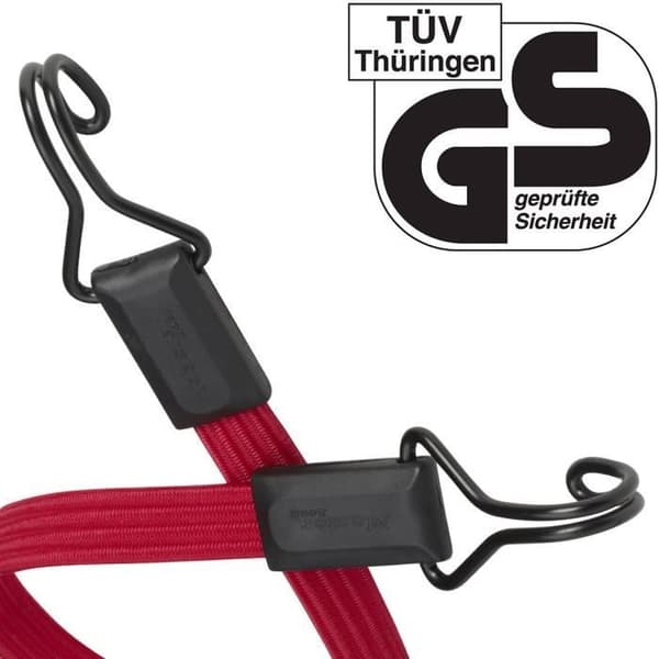 MASTER LOCK Flat spännare 60 cm - Röd - Dubbeltråd omvänd krok - 40 kg motstånd