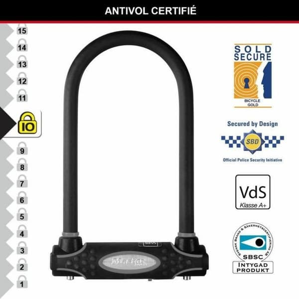 Hengelås med nøkkel Master Lock Rød