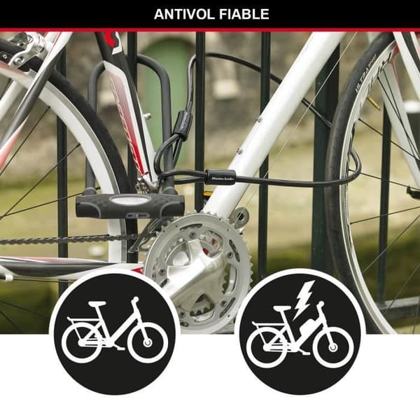 U Lås med Kabel - MASTER LOCK - XL Modell - Säljes Säkert Guld, Polisgodkänd