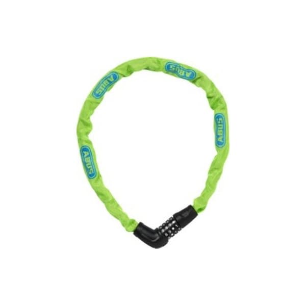 ABUS Steel-O-Chain 5805C/75 kedjelås - Neongrön - För fritidscyklar - Längd 75 cm