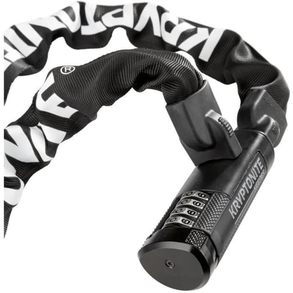 Kryptonite Keeper 712 Combo I.C. - Cykellås - 120 cm vit/svart