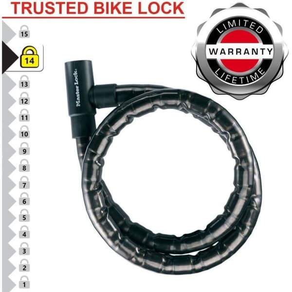 Master Lock 8115EURDPS Steel Keyed Kabellås - Svart