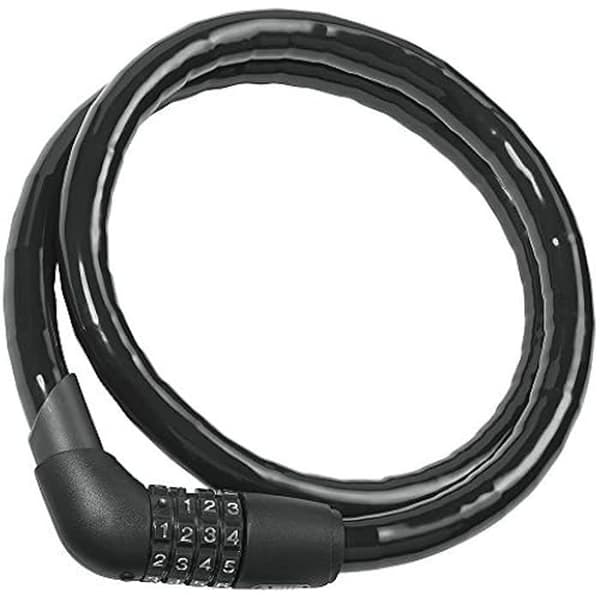 Kabel-lås med stålskydd - ABUS - Steel-O-Flex Tresor 1360 - 4 siffror - Stål - Svart