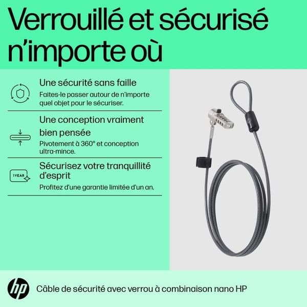 HP-kabellås med nödvändig nanokombination