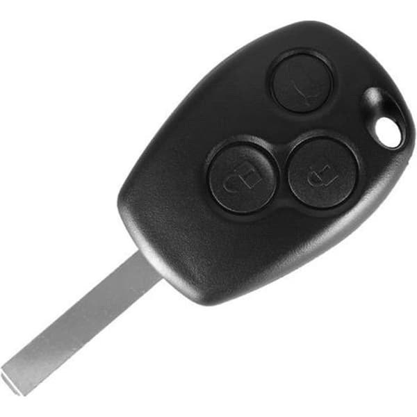 Nyckelskal för Renault Clio Kangoo Modus Twingo Trafic Master - 3 knappar - Phonillico® fjärrkontrollklämma