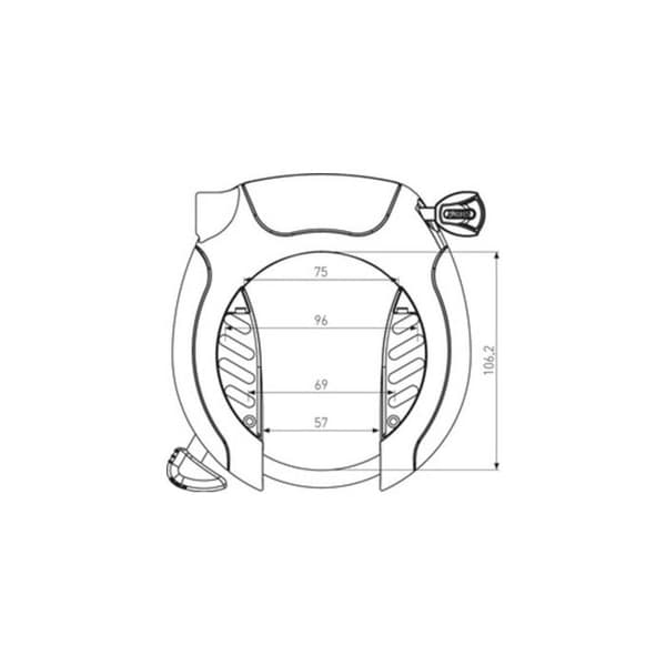 ABUS CYKELBLOK 5955 R OE PRO SHIELD XPLUS